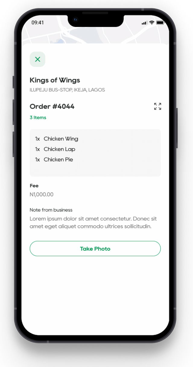 Accepting Order